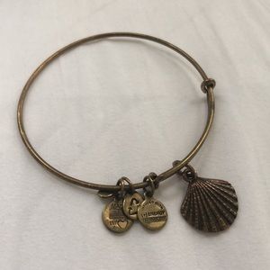 Gold Alex and Ani Seashell Bracelet